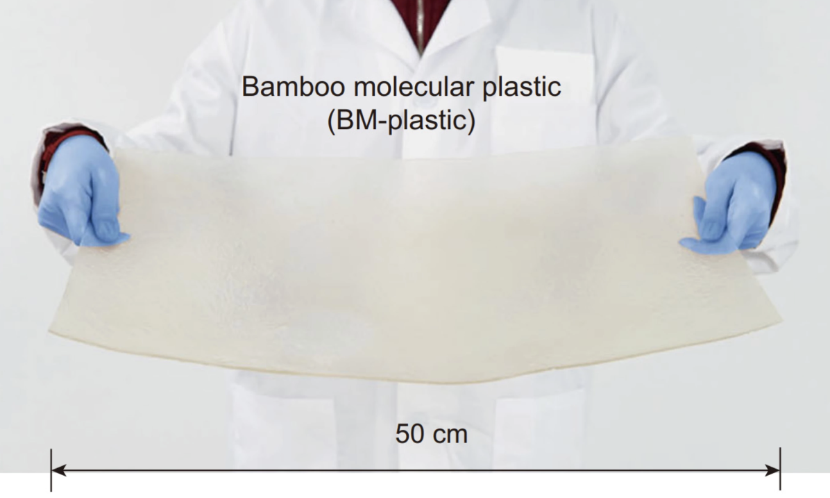 O plástico de bambu é mais forte do que o plástico comum e é amigo do ambiente.